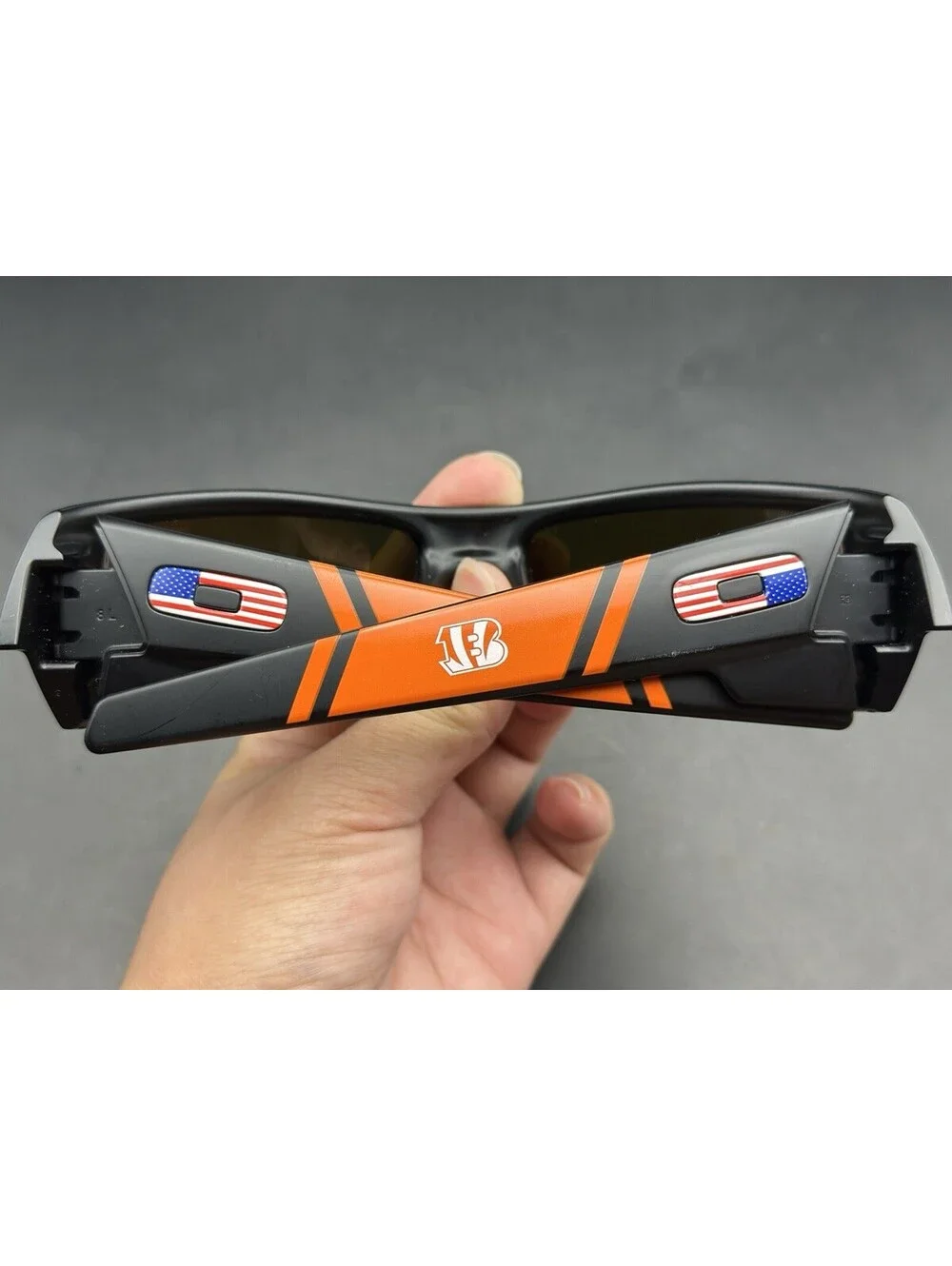 Oakley Gascan NFL Bengals Matte Black Ruby Iridium (BUCS Etched)